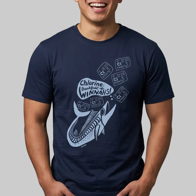 Adult Unisex Swimmer T-Shirt - Chlorine: Breakfast of Winnahs!