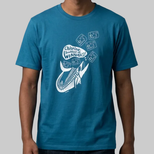 Adult Unisex Swimmer T-Shirt - Chlorine: Breakfast of Winnahs!