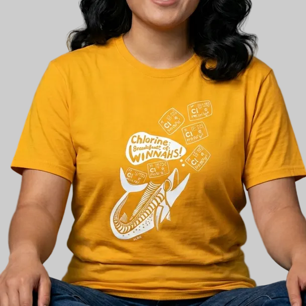 Adult Unisex Swimmer T-Shirt - Chlorine: Breakfast of Winnahs!