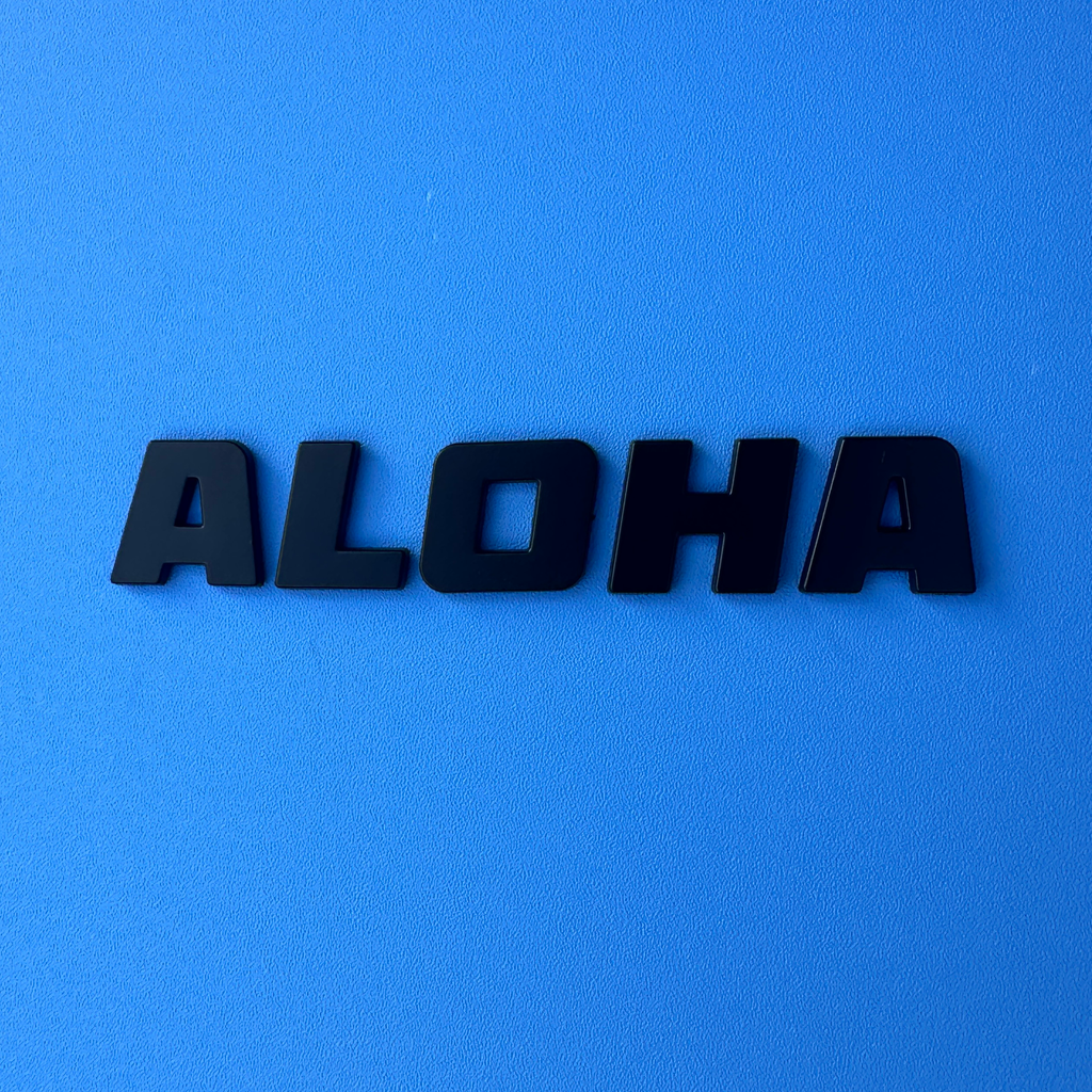 Cherreh Chromes Matte Black ALOHA Chrome Car Decal